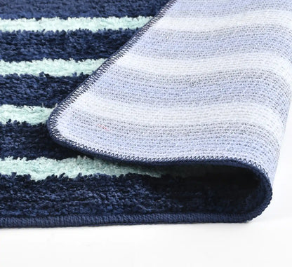 Horizon - Royal Blue Microfibre Doormat (Pack of 2)