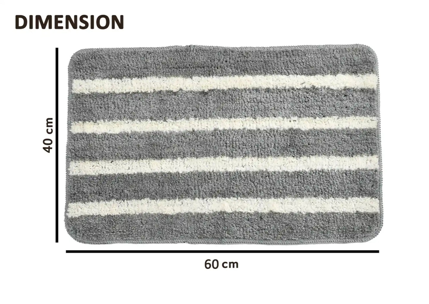 Horizon - Silver Microfibre Doormat (Pack of 2)