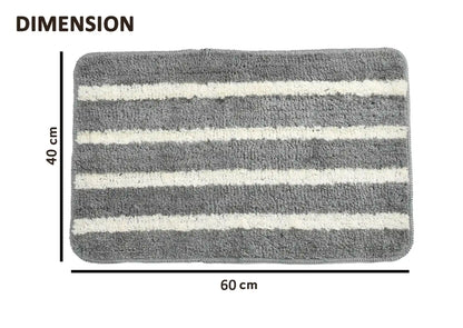 Horizon - Silver Microfibre Doormat (Pack of 2)