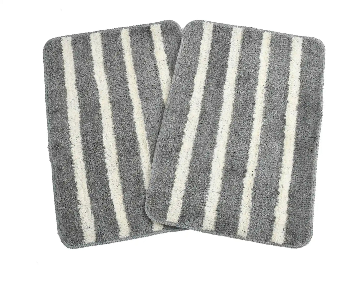 Horizon - Silver Microfibre Doormat (Pack of 2)