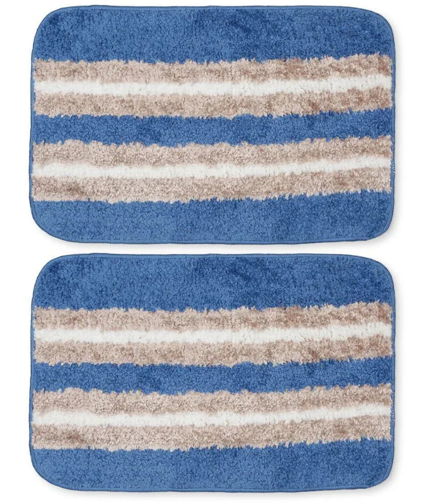 Horizon - Sky Blue Microfibre Doormat (Pack of 2)