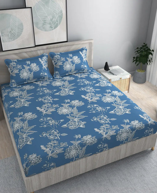 Indigo - King - Fitted Bedsheet (78×72 inches)