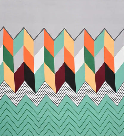 Jamaican Chevron - Queen/Double - Fitted Bedsheet (76×72 inches)