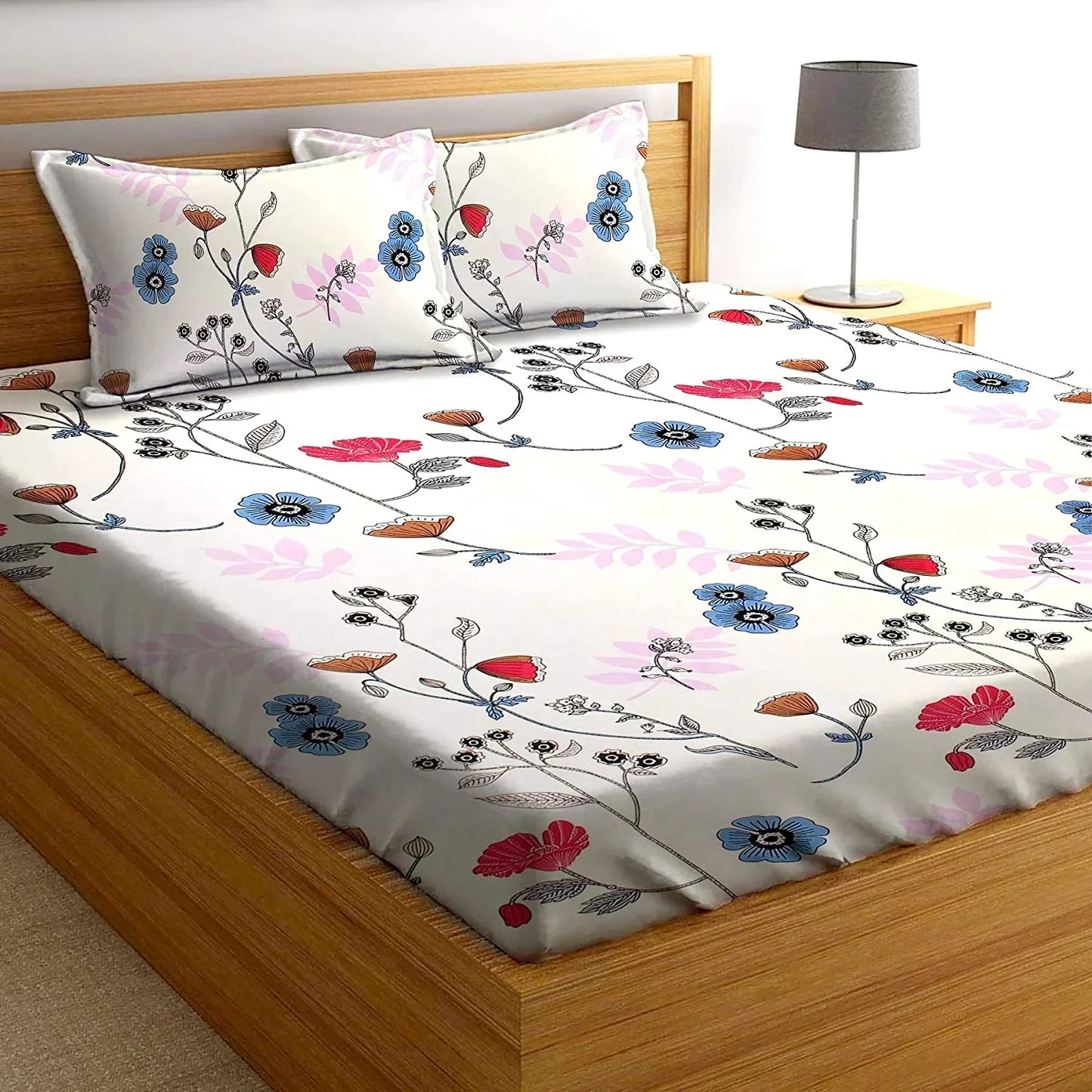 Japanese Spring - Queen/Double - Fitted Bedsheet (76×72 inches)