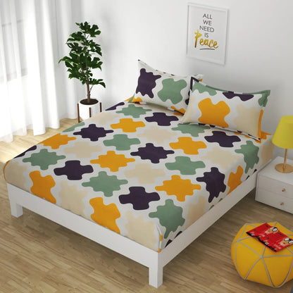 Jigsaw - Queen/Double - Fitted Bedsheet (76×72 inches)
