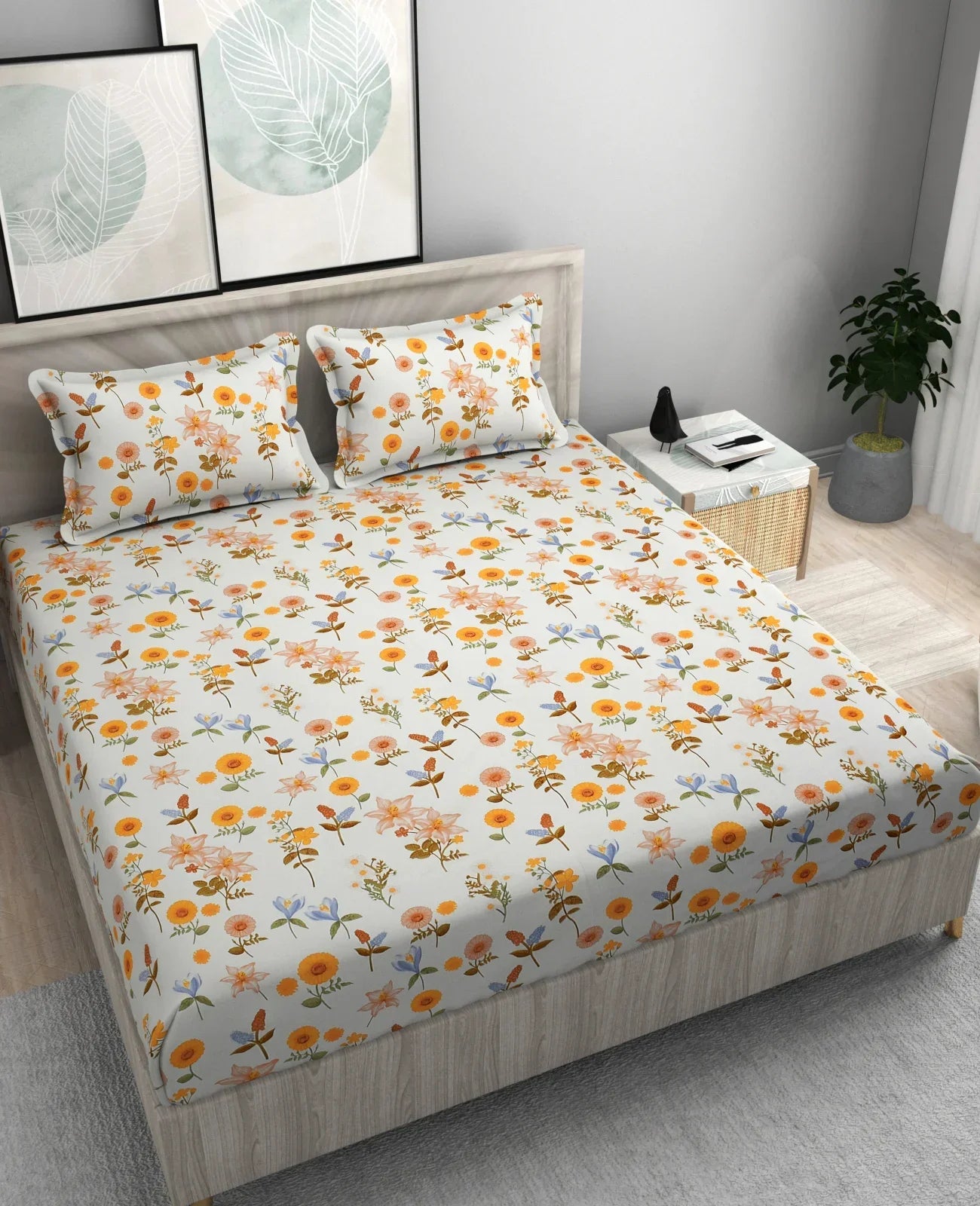 Marigold - King - Fitted Bedsheet (78×72 inches)