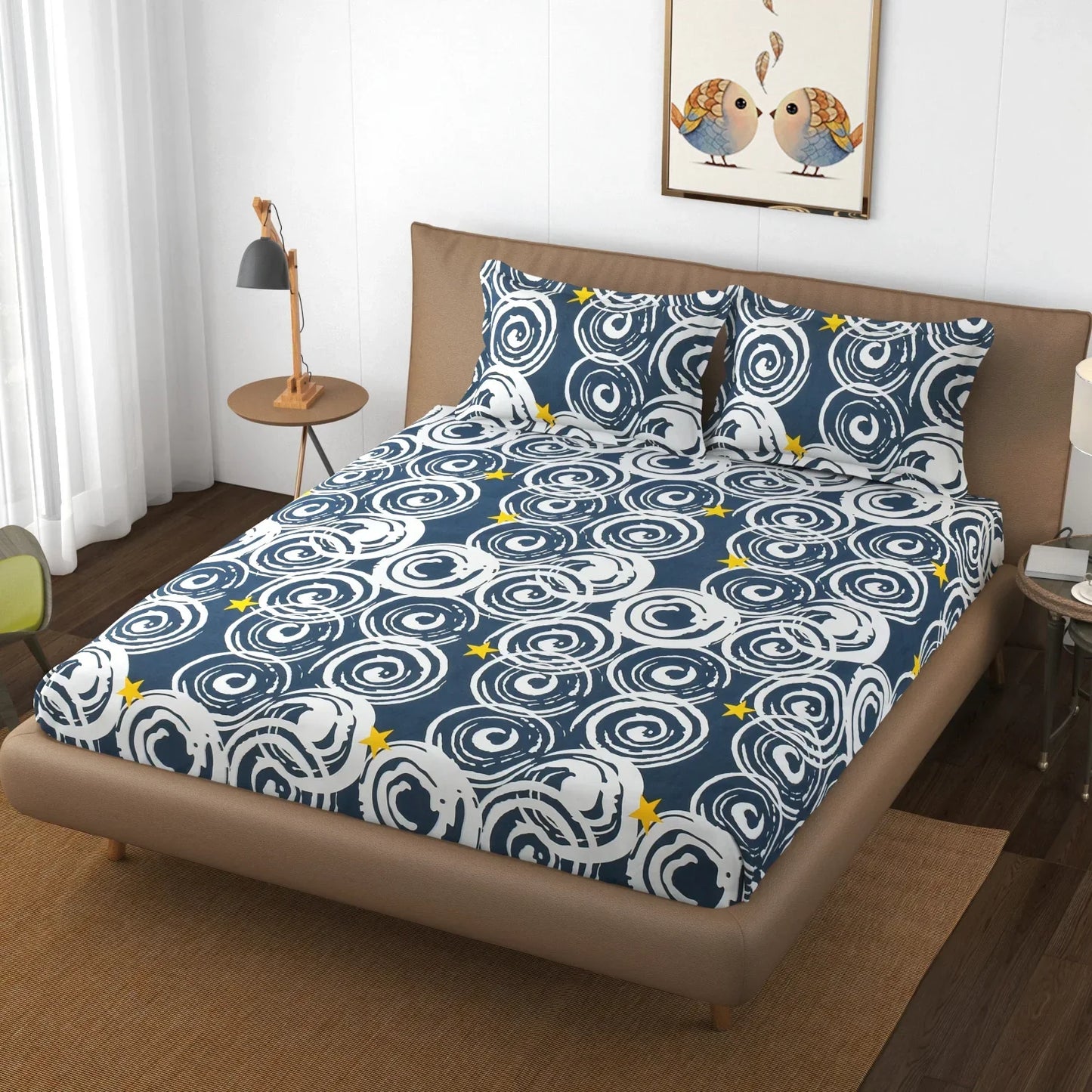Milky Way - Queen/Double - Fitted Bedsheet (76×72 inches)