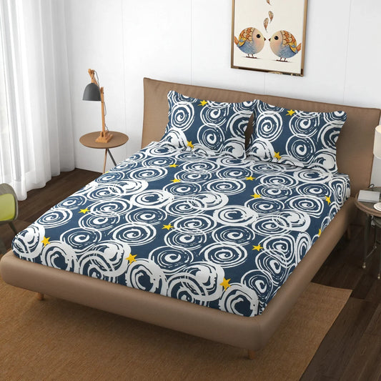 Milky Way - Queen/Double - Fitted Bedsheet (76×72 inches)