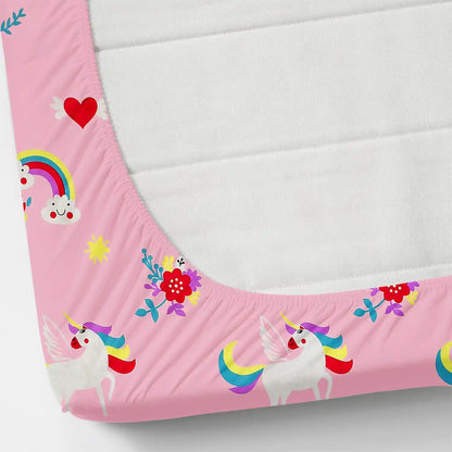 Pinkray - Queen/Double - Fitted Bedsheet (76×72 inches)