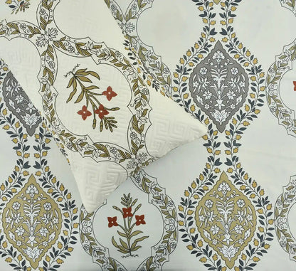 Porcelain - 3 Pieces - Quilted Bedding Set (90 x 90 inches)