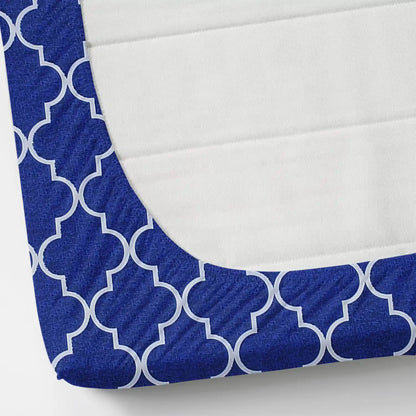 Quatrefoil Blue - Queen/Double - Fitted Bedsheet (76×72 inches)