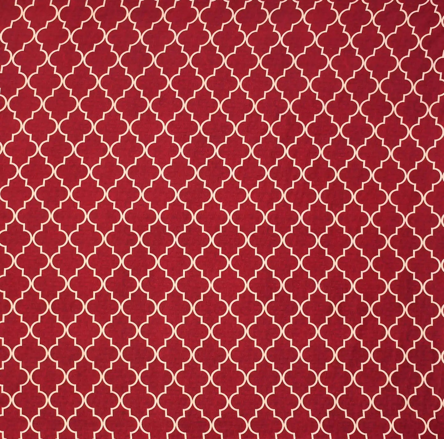 Quatrefoil Red - Queen/Double - Fitted Bedsheet (76×72 inches)