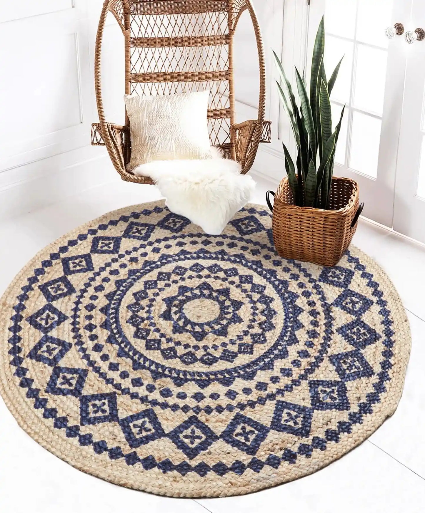 Recycled Cotton Rug - Classic Blue