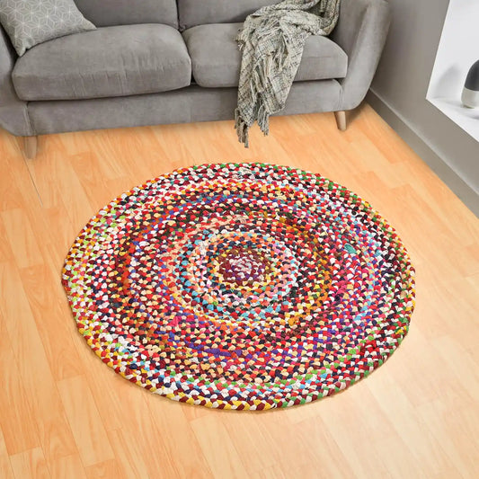 Recycled Cotton Rug - Multicolor Abstract