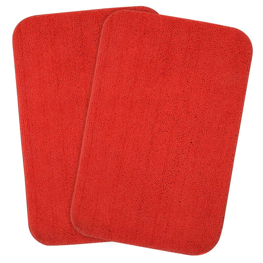 Red Microfibre Doormat (Pack of 2)