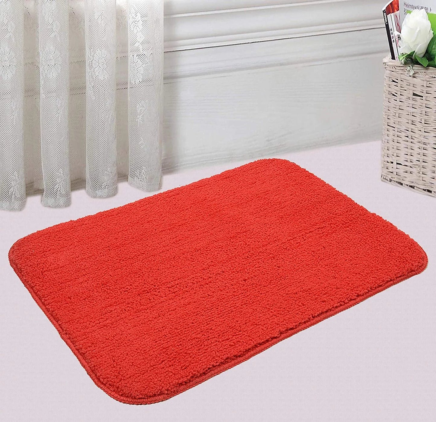 Red Microfibre Doormat (Pack of 2)