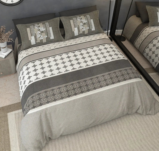 Regalia Grey - King - 100% Pure Cotton Bedsheet (108×108 inches)