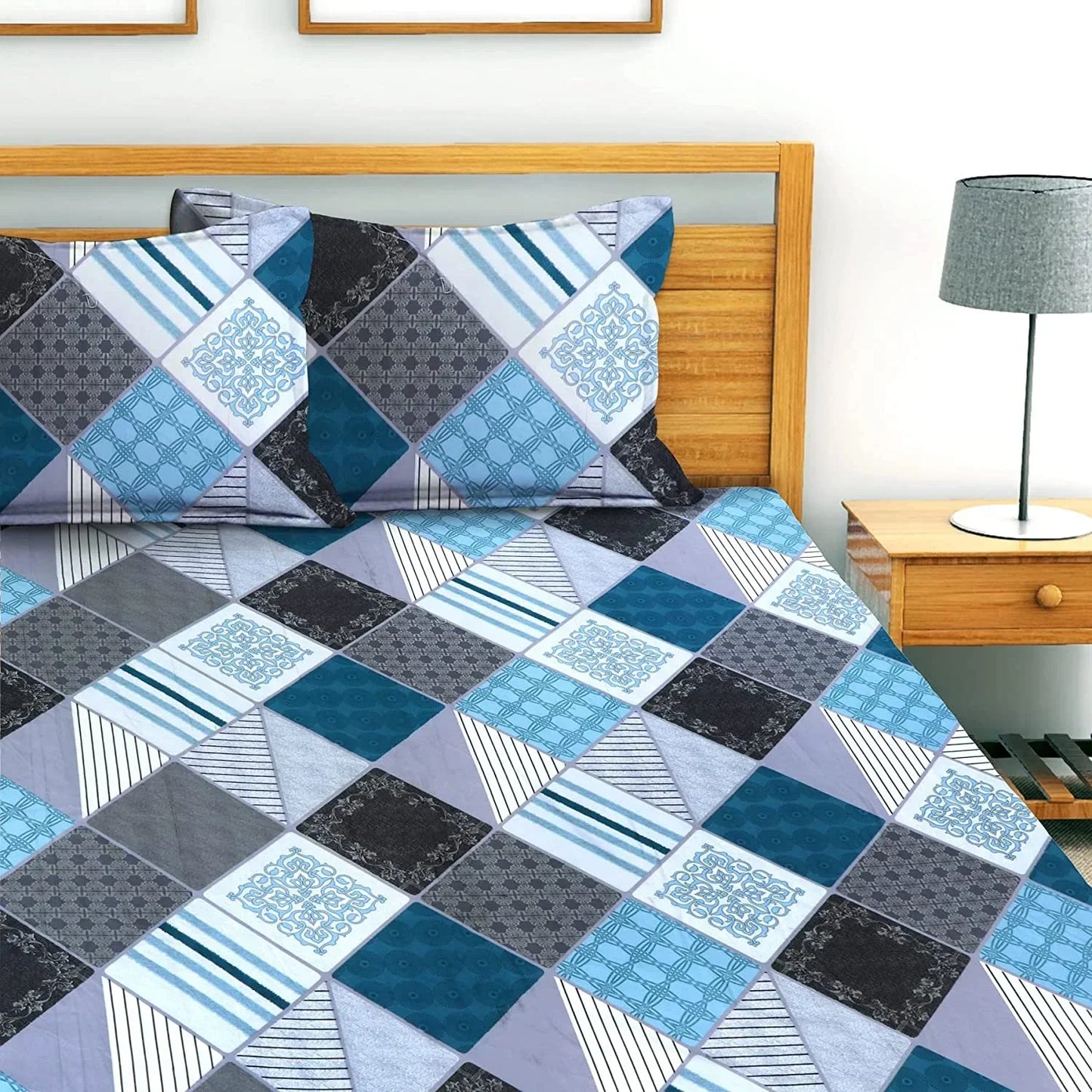 Roman Midnight - Queen/Double - Fitted Bedsheet (76×72 inches)