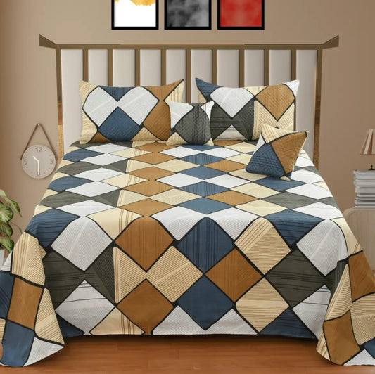 Sahara - 3 Pieces - Quilted Bedding Set (90 x 90 inches)