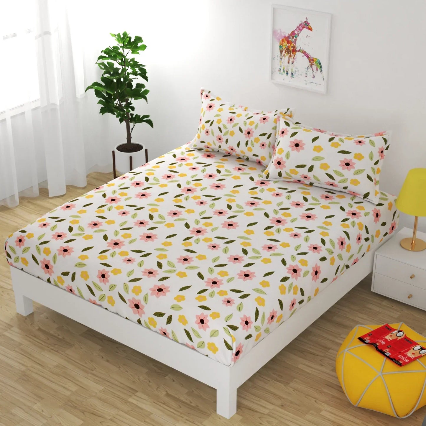 Sakura - Discontinued - Queen/Double - Fitted Bedsheet (76×72 inches)