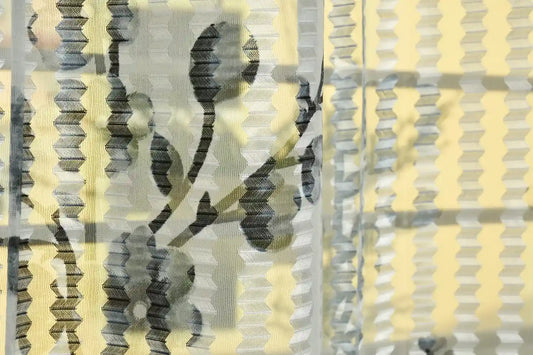 Sheer Polyester Curtains - Grey (Set of 2)