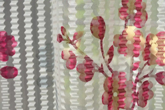 Sheer Polyester Curtains - Maroon (Set of 2)