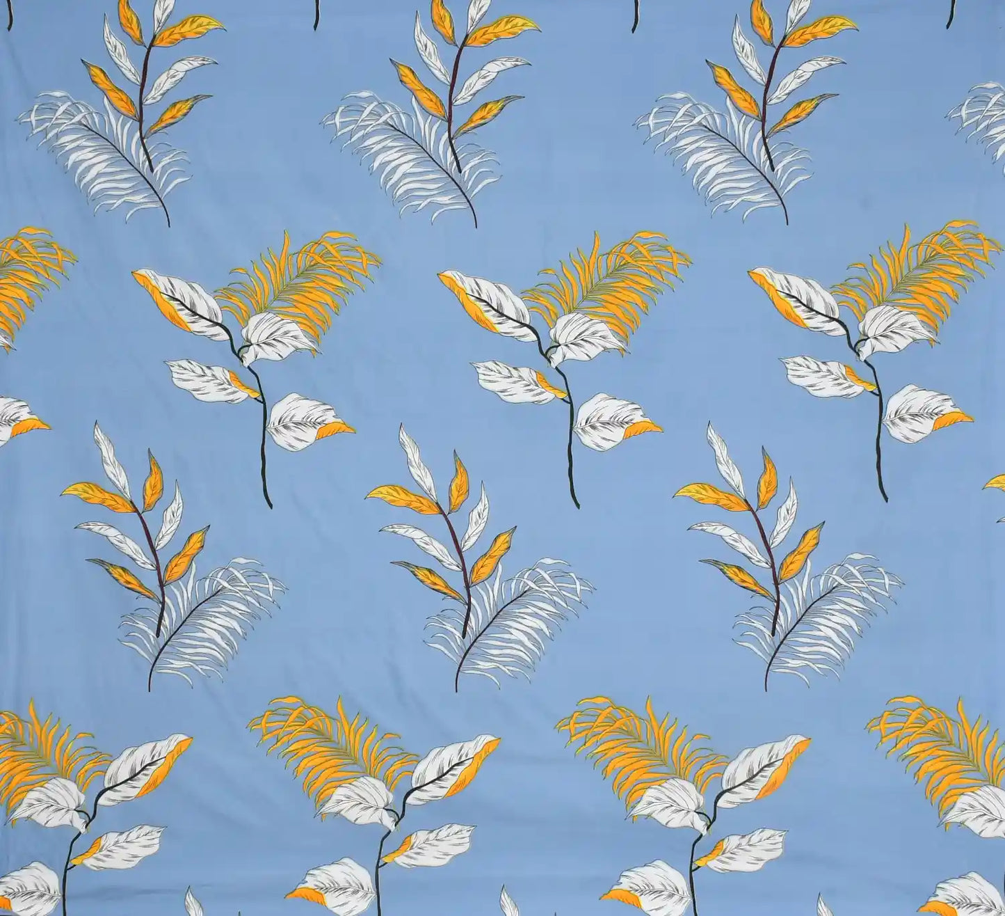 Sky Gardenia - Queen/Double - Fitted Bedsheet (76×72 inches)