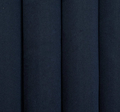 Solid Polyester Curtains - Black (Set of 2)