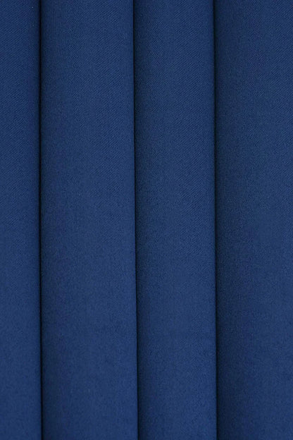 Solid Polyester Curtains - Blue (Set of 2)