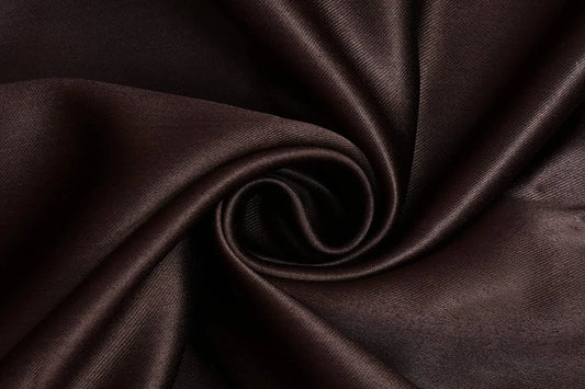Solid Polyester Curtains - Brown (Set of 2)