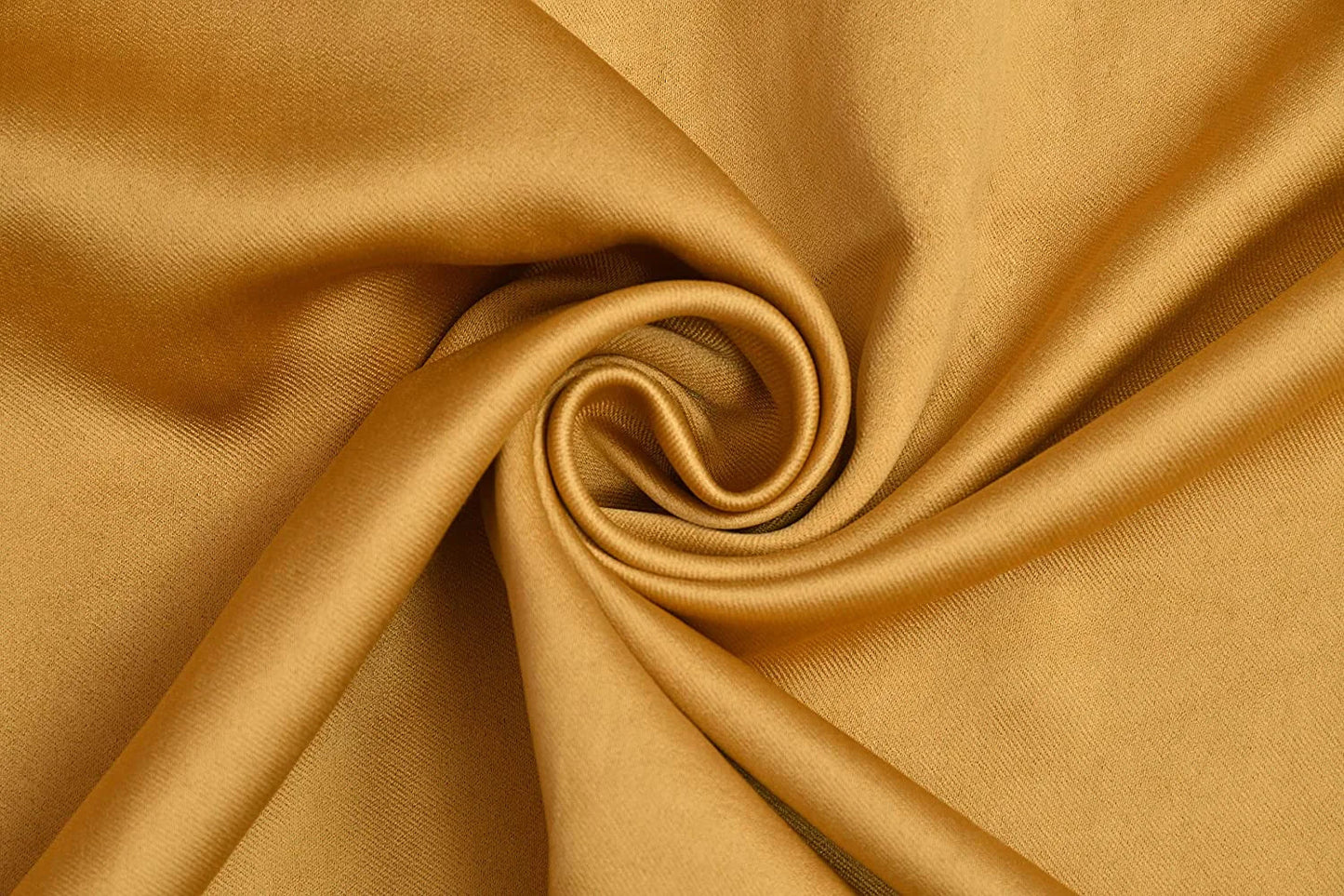 Solid Polyester Curtains - Gold (Set of 2)