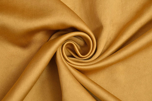 Solid Polyester Curtains - Gold (Set of 2)