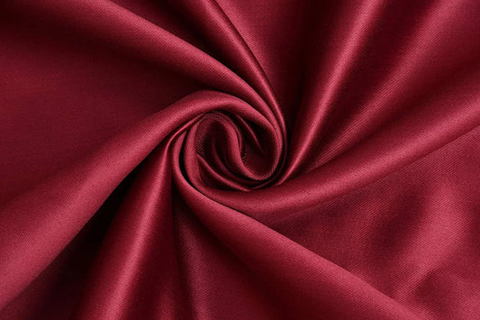 Solid Polyester Curtains - Maroon (Set of 2)