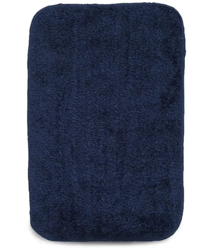 Solid & Striped Combo - Blue Microfibre Doormat (Pack of 2)