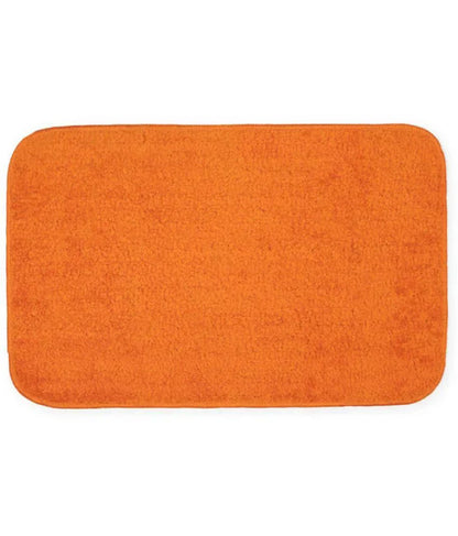 Solid & Striped Combo - Orange Microfibre Doormat (Pack of 2)