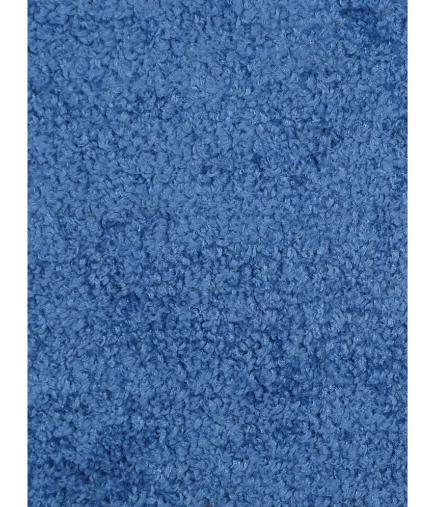 Solid & Striped Combo - Sky Microfibre Doormat (Pack of 2)