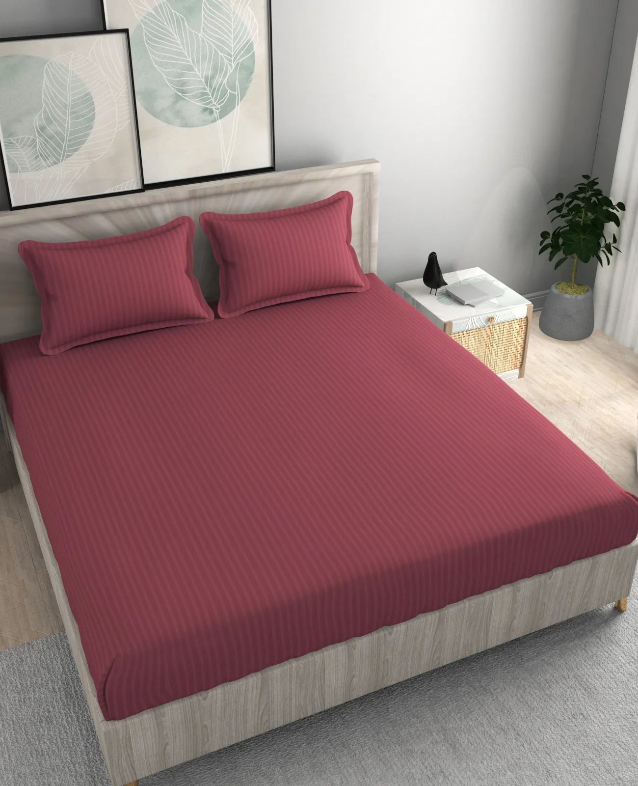 Solids: Fuchsia - King - Fitted Bedsheet (78×72 inches)