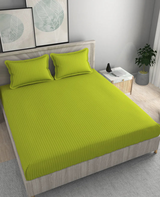 Solids: Lime - King - Fitted Bedsheet (78×72 inches)