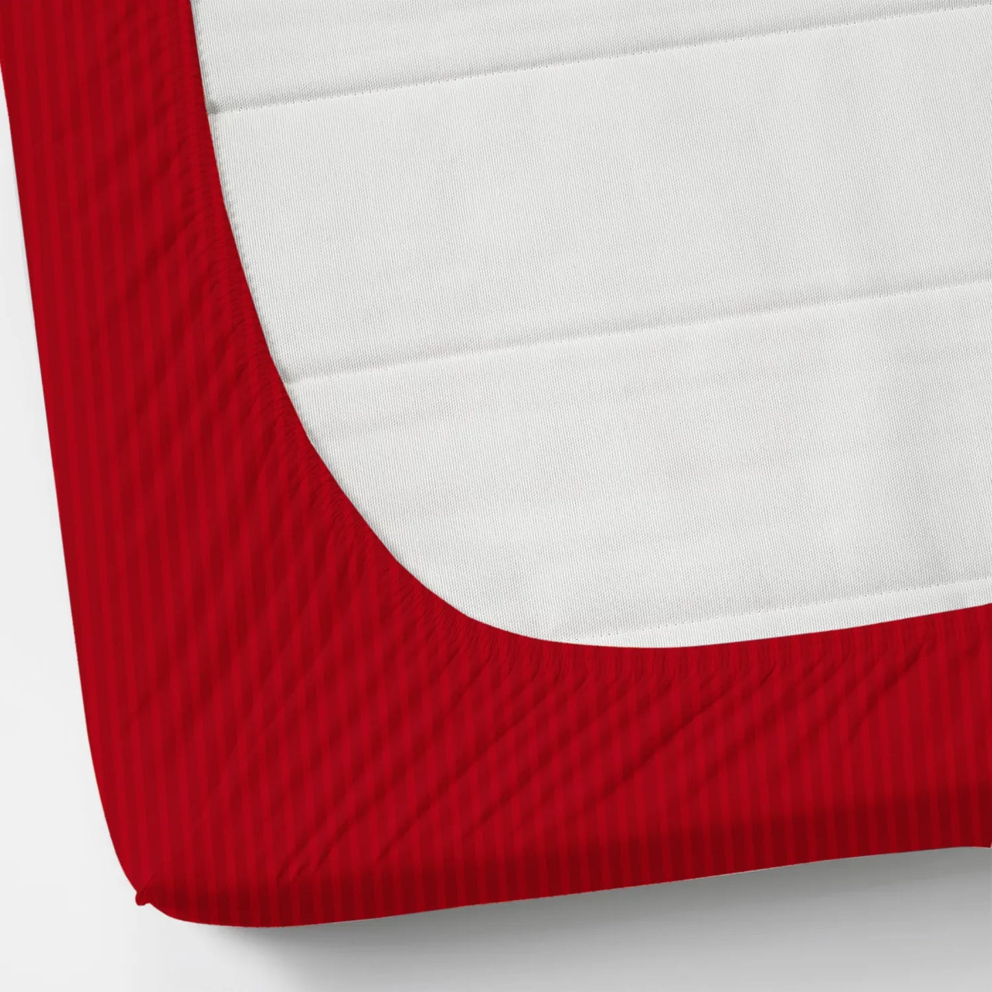 Solids: Red - King - Fitted Bedsheet (78×72 inches)