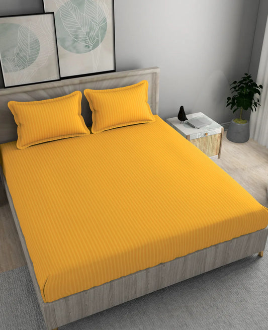 Solids: Yellow - King - Fitted Bedsheet (78×72 inches)