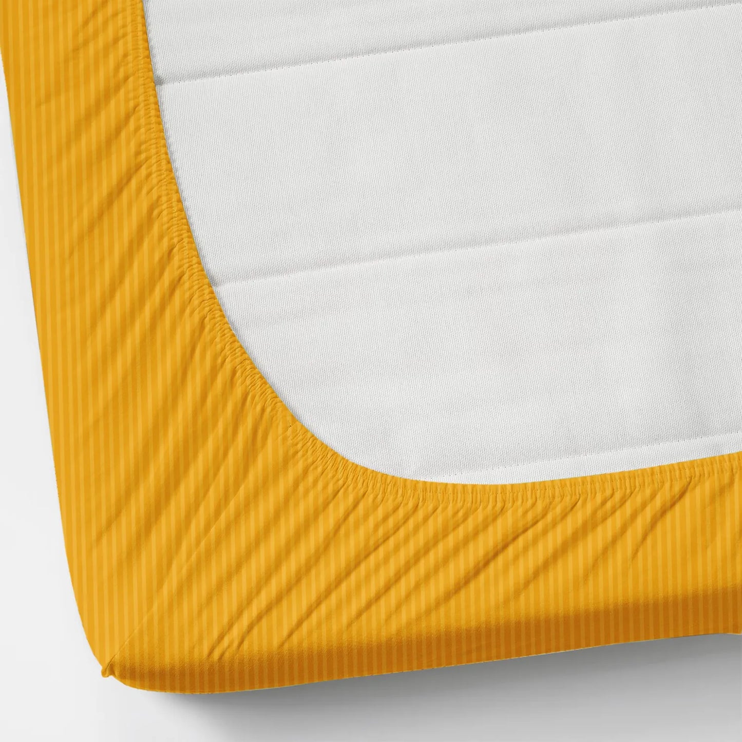 Solids: Yellow - King - Fitted Bedsheet (78×72 inches)