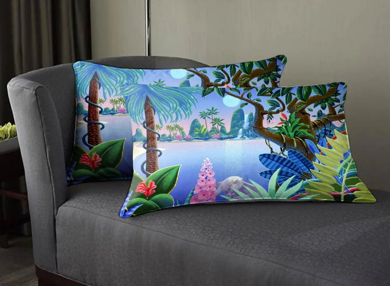Super Soft Printed Pillow Covers (Set of 2) - Lake