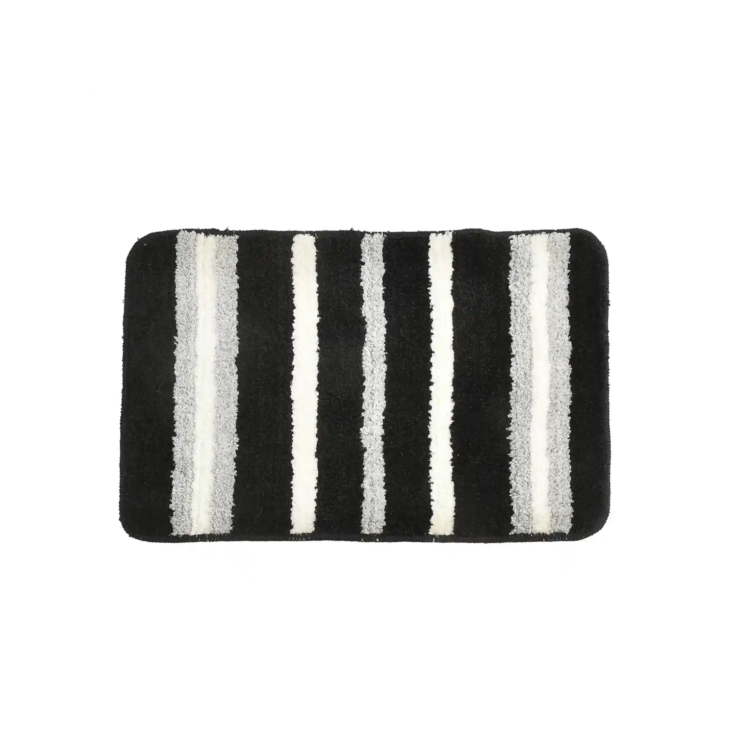 Venice - Black Microfibre Doormat (Pack of 2)