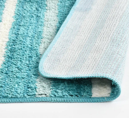 Venice - Cyan Microfibre Doormat (Pack of 2)