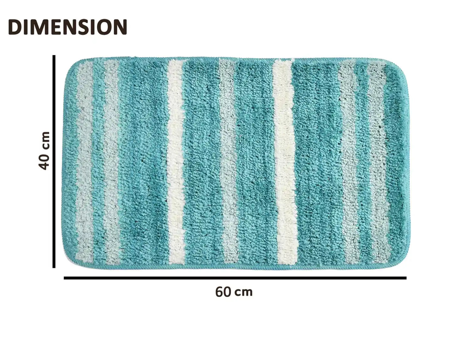 Venice - Cyan Microfibre Doormat (Pack of 2)