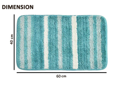 Venice - Cyan Microfibre Doormat (Pack of 2)