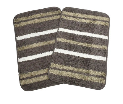 Venice - English Walnut Microfibre Doormat (Pack of 2)