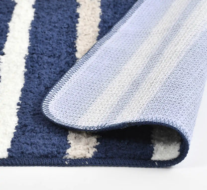 Venice - Royal Blue Microfibre Doormat (Pack of 2)