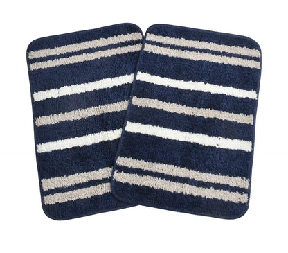 Venice - Royal Blue Microfibre Doormat (Pack of 2)