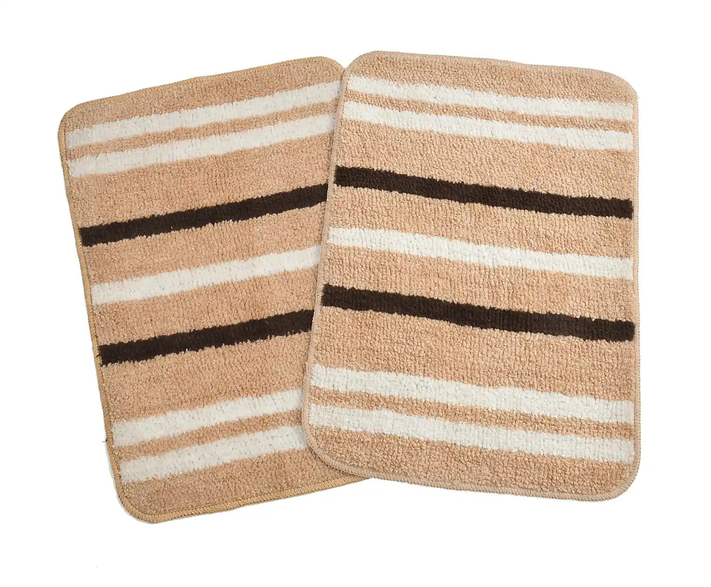 Venice - Tan Microfibre Doormat (Pack of 2)
